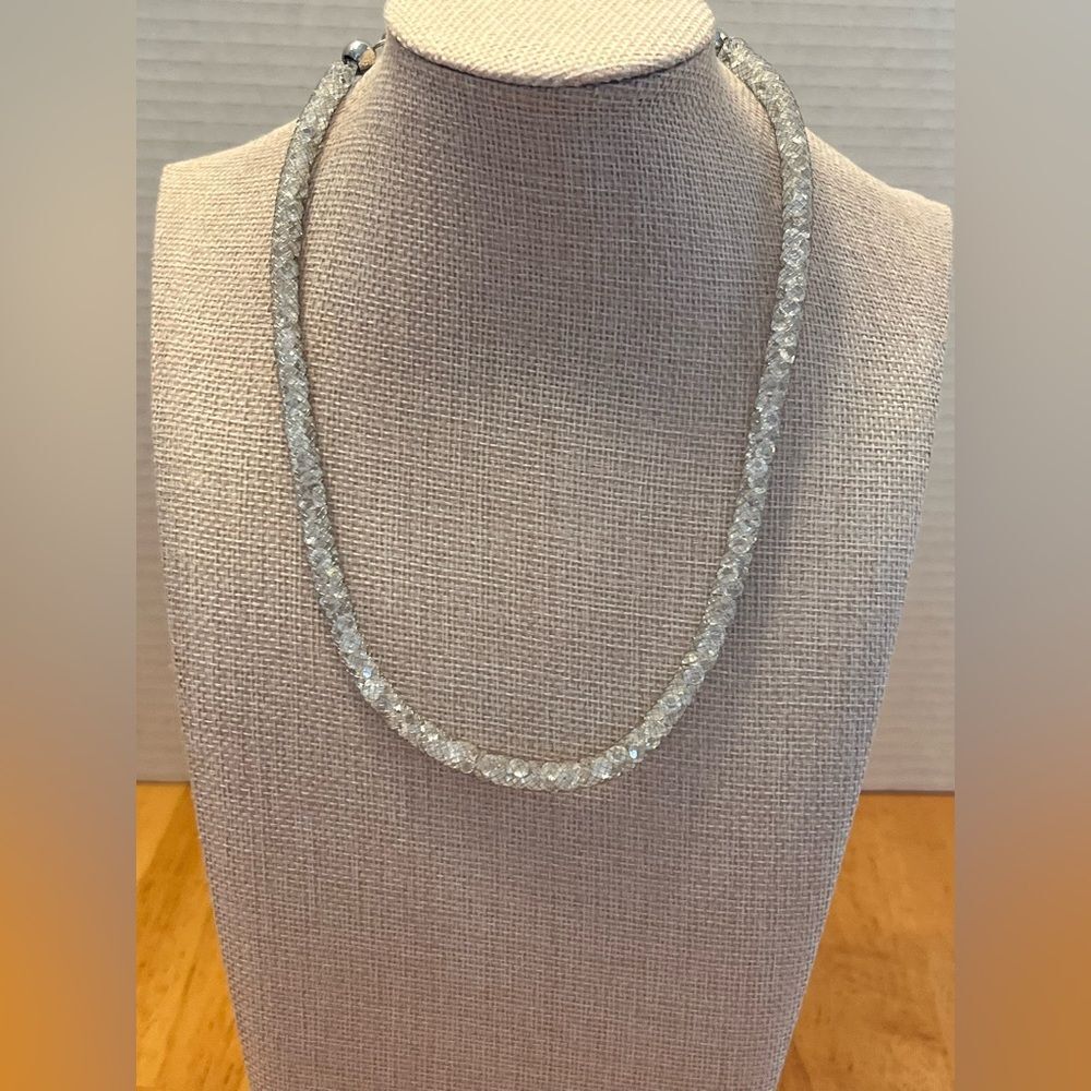 Crystal Rope Silver Necklace